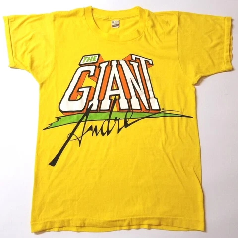 Andre The Giant Vintage 1980's Authentic Shirt - Size M - Screen Stars WWF WWE Cover