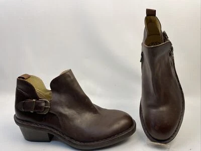 Fly London Boho Marrón Informal Chelsea Botas Cuero Mousse Talla 9.5 EE. UU. Nuevas Sin Caja Foto 1 de 4