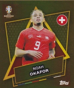 Topps UEFA Euro 2024 Sticker Switzerland SUI SP Noah Okafor Star Player Gold - Picture 1 of 2