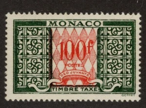 Monaco Scott J38a - 1000f Postage Due - Mint Never Hinged - MNH - CV 12$ - Picture 1 of 2
