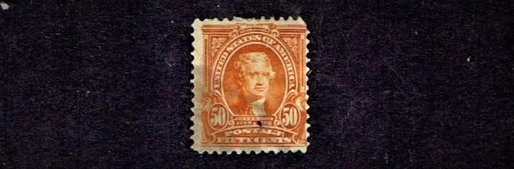 1902-3 U.S.Regular Issue 50c Orange JEFFERSON Sc#310 Used  High Value - Image 1 of 1