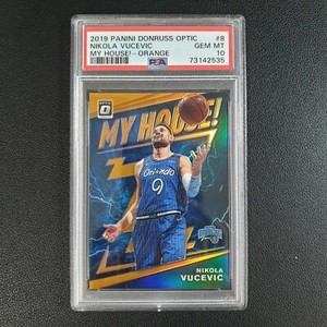 2019-20 Donruss Optic My House! #8 Nikola Vucevic Orange Holo 24/39 PSA 10 6G