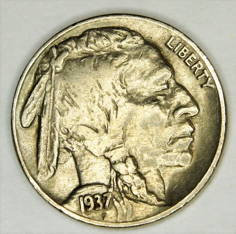 1937 D Buffalo Head Nickel - FULL HORN Cover