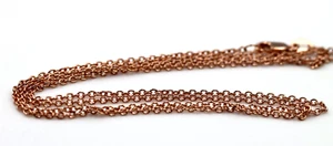 Genuine 9ct Rose Gold Belcher Cable Chain Necklace 60cm 3.2grams *Free express - Bild 1 von 9