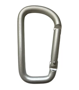 Pack 150 pcs 3" Heavy Duty Carabiner Black D Clip Key Chain Spring D Shape - Picture 1 of 6