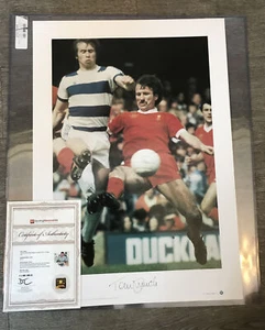 Liverpool's Tough-Tackling Tommy Smith Sign Photo 23x16.5” COA - Picture 1 of 4