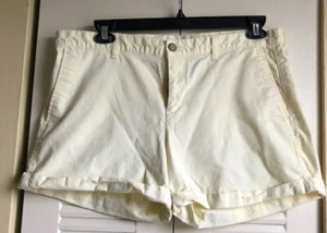 Khakis by Gap Damen Größe 14 Shorts hellgelb Freundin 4 Zoll Innennaht ~ EUC ~ - Bild 1 von 6