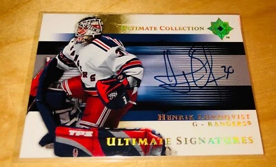 Henrik Lundqvist 2005-06 Upper Deck Ultimate Signatures Signed Rookie Card Auto - Image 1 of 2