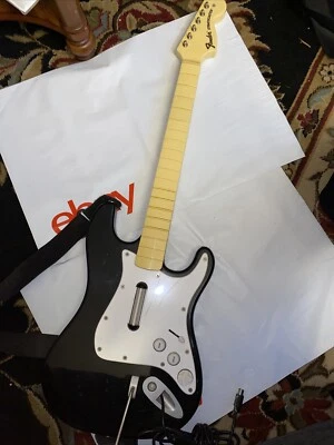 Rock Band Wired Guitar Controller Xbox 360 Fender Stratocater (822152) TESTED - Image 1 of 3