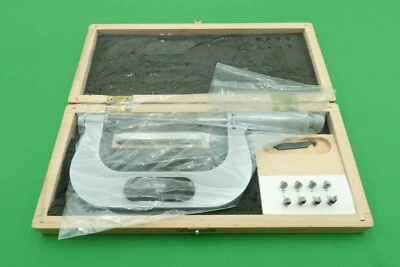 Micrómetro de rosca VIS VIN 3-4" .001" completo con yunques y estándar NOS Polonia Foto 1 de 4