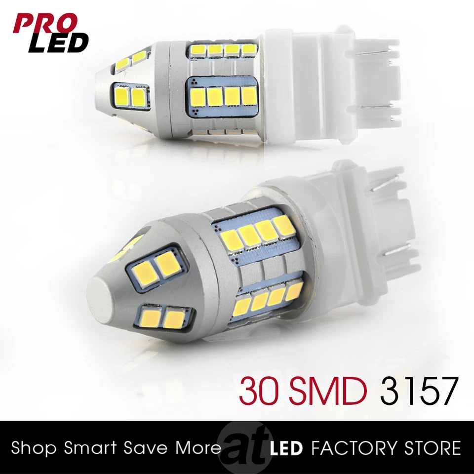 Nuevo 3157 3156 Xenón Blanco Intermitente Esquina LED Bombillas Foto 1 de 4