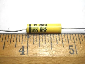 .05 mfd 100 VDC 10% Poly Fill Wrap Capacitor (NOS, New Old Stock)(QTY 10 ea)D77 - Picture 1 of 3