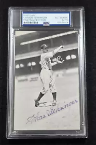 CHARLES GEHRINGER Signed Real Photo Postcard-HOF-DETROIT-TIGERS-PSA - Picture 1 of 4