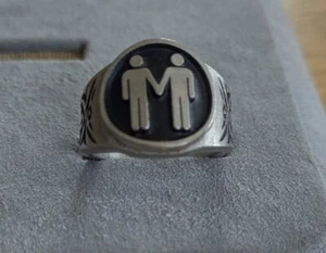 LGBT Double Male Sign Ring Gay Pride - ring sizes 7 to 14 RM189 - Picture 1 of 3
