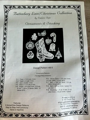 BATTENBERG LACE Christmas Collection Eunice Sein Ornaments Stocking Kit - Image 1 of 4