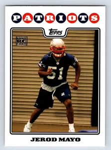 Jerod Mayo 2008 Topps #411 New England Patriots novato radiocontrol - Imagen 1 de 2