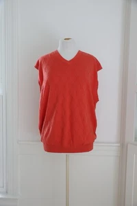 Cutter & Buck Orange Sweater Vest Golf 100% Pima Cotton XL - Picture 1 of 7