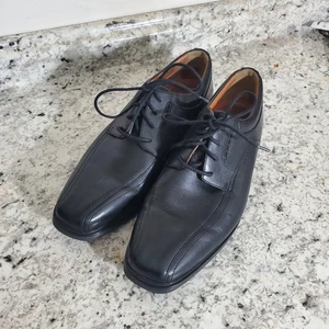 Clarks unstrukturiert schwarz Leder Schnürschuhe Oxford Schuhe Herren Größe 11W Komfort " - Bild 1 von 8