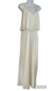 Zara Maxikleid creme ecru Träger lang S 8 10 fließend Blogger Influencer - Bild 1 von 9