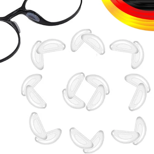 10 Paar Nasenpads Brille Selbstklebend AntiRutsch Silikon Weiche Pads - Bild 1 von 1
