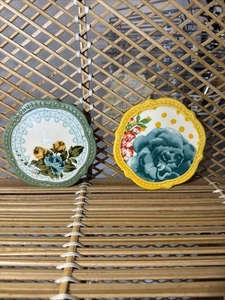 Pioneer Donna Rose Shadow Set 2 Pezzi Sottobicchieri Gres Sughero Assorbente Ricambio - Foto 1 di 5