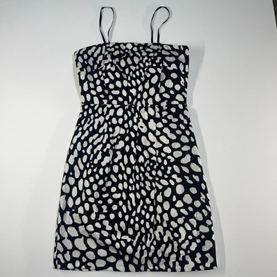 Laundry by Shelli Segal Sz 0 Black White Dress Party Cocktail Summer Animal NWT - Image 1 of 4