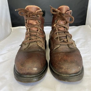 Red Wing Shoes Work Boots 606 ASTM F2892-11 EH Size 9.5 D Worn Vintage - Picture 1 of 7