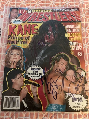 Miss Elizabeth , Road Dog,Billy Gunn,Kane,Bischoff,Magazine Cover (JSA) Letter - Image 1 of 2