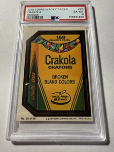 CRAKOLA #25 Reissue Sticker PSA 6 EX-MT (Excellent - Mint) - Picture 1 of 3