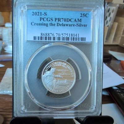 2021-S Crossing the Delaware Silver quarter PR70DCAM . - Image 1 of 4