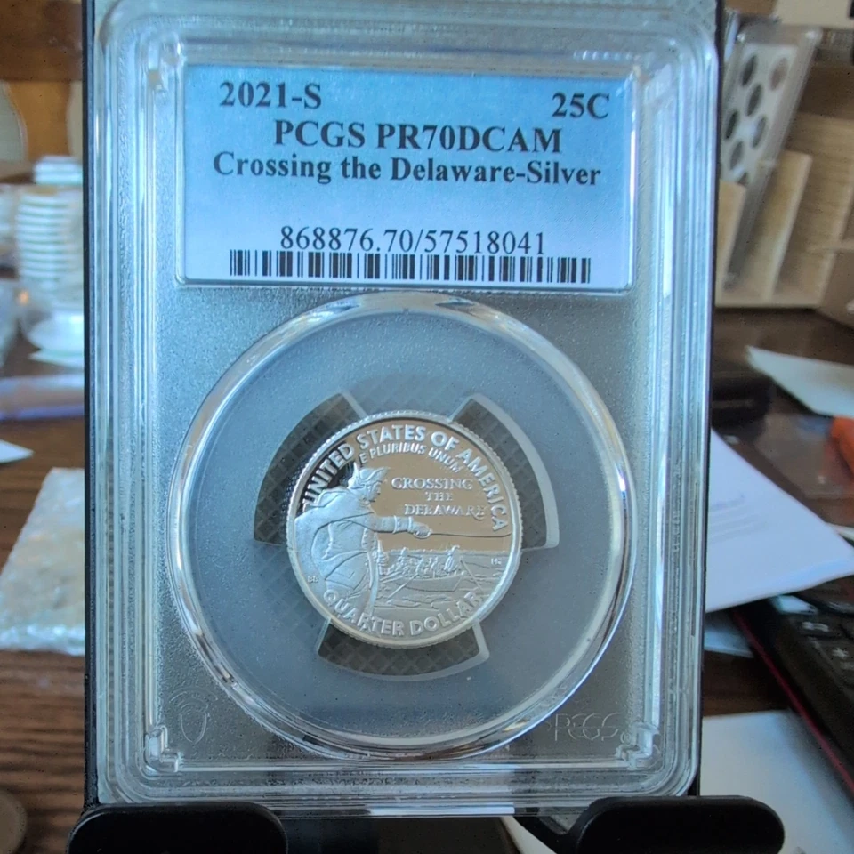 2021-S Crossing the Delaware Silver quarter PR70DCAM . - Image 1 of 4