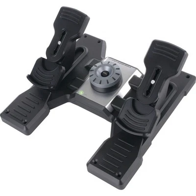 Saitek Flight Rudder Pedals with Toe Brake Black - Full-featured, self-centering - Image 1 of 4