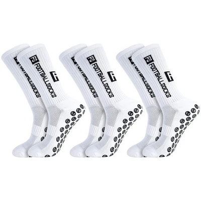 DragonflyDreams 3 Pairs Non Slip Sport Soccer Socks Anti Slip Football Unisex... - Image 1 of 4