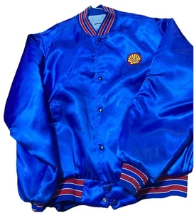 Vintage Shell Gas Oil Employee Jacket Herren Size Large Windbreaker - Bild 1 von 5