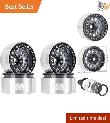 1.9 Beadlock Wheel CNC Aluminum Deep Dish Negative Offset RC Crawler Upgrade - Image 1 of 4