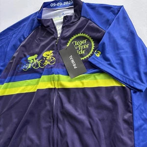 Primal Closer to Free Ride 2023 Cycling Jersey Men’s 2XL Blue Yellow Event NWT - Picture 1 of 10