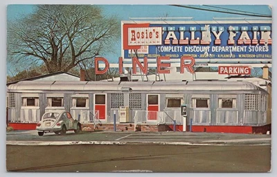 Vintage Rosie's Diner Postcard by John Baeder 1979 NYC Art Book Signing Advert - Image 1 of 2