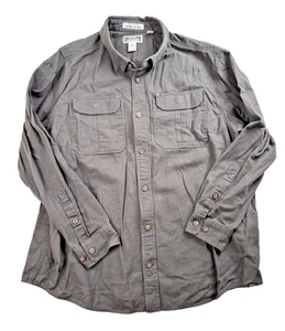Duluth Trading Co Shacket Camicia Giacca Uomo 2XL Relaxed Fit Fire Hose Marrone - Foto 1 di 9