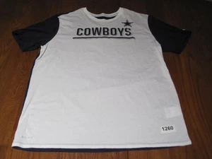 Dallas Cowboys Shirt Nike Mens XL White Blue NFL Football On Field Dri-Fit - Picture 1 of 14