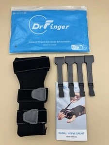 Férula para parálisis del nervio radial, soporte de extensión de dedo ajustable, elevación elástica - Imagen 1 de 6