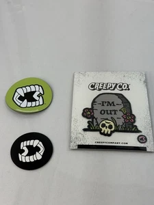 CREEPY CO I'm Out Tombstone Patch Gothic Halloween Horror + Stickers - Picture 1 of 5