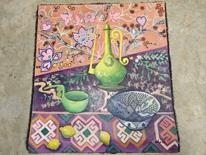 Elza Kutlubaeva, "Stillleben", 2024 russisches Kunstwerk, 84,5 x 77 cm, 🇺🇲 Versand - Bild 1 von 15