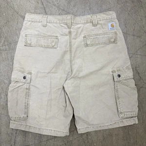Carhartt Shorts Mens 36 Tan Cargo Relaxed Fit Workwear Heavy Duty Pockets - Picture 1 of 11