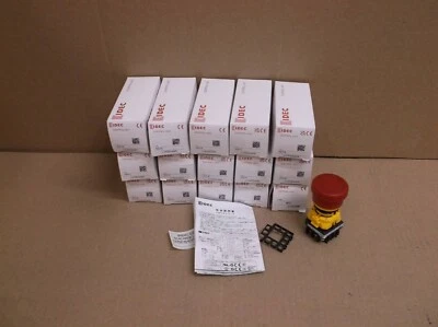 XW1E-LV422Q4M-R IDEC NEW Emergency Stop Pushbutton 22mm 2-NO & NC Illuminated