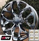 24 x10 inch Chevy Silverado OEM Specs Snowflake Wheels Chrome Rims 24 x10