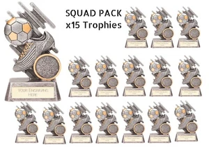 Squad Pack. x15 Football Trophies 120mm *Free Engraving and Logo - Picture 1 of 1