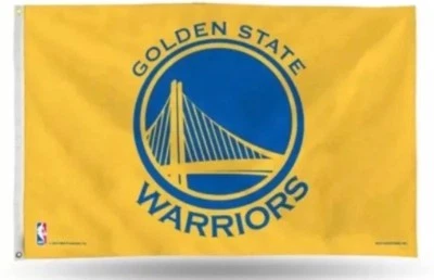 Bandera profesional NBA Golden State Warriors 3x5 con ojales de latón Foto 1 de 4