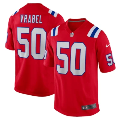 Men's #50 Mike Vrabel Red Retired Player Alternate Game Jersey - Image 1 of 4