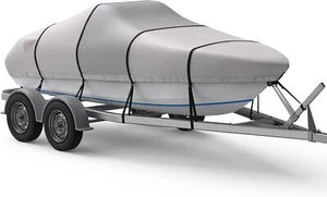 1200D Heavy Duty Boat Cover Marine Grade Boat Cover Fit 16-22ft Bass Boat V-Hull - Picture 1 of 41
