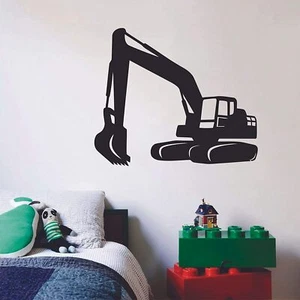 Truck Giant Excavator Toy Car Wall Sticker Home Kids Room Vinyl Art Decal Decors - Picture 1 of 4